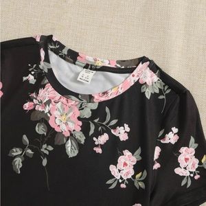 Teen girls floral print ruched side dress / vestido floreado  para jóvenes